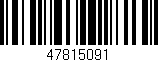 Código de barras (EAN, GTIN, SKU, ISBN): '47815091'