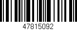 Código de barras (EAN, GTIN, SKU, ISBN): '47815092'