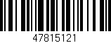 Código de barras (EAN, GTIN, SKU, ISBN): '47815121'