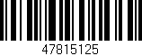 Código de barras (EAN, GTIN, SKU, ISBN): '47815125'
