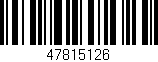 Código de barras (EAN, GTIN, SKU, ISBN): '47815126'