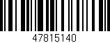 Código de barras (EAN, GTIN, SKU, ISBN): '47815140'