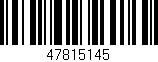 Código de barras (EAN, GTIN, SKU, ISBN): '47815145'