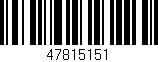 Código de barras (EAN, GTIN, SKU, ISBN): '47815151'