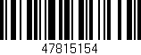 Código de barras (EAN, GTIN, SKU, ISBN): '47815154'