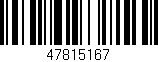 Código de barras (EAN, GTIN, SKU, ISBN): '47815167'