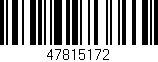 Código de barras (EAN, GTIN, SKU, ISBN): '47815172'