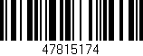 Código de barras (EAN, GTIN, SKU, ISBN): '47815174'