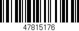 Código de barras (EAN, GTIN, SKU, ISBN): '47815176'