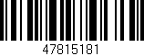 Código de barras (EAN, GTIN, SKU, ISBN): '47815181'