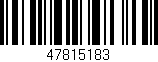 Código de barras (EAN, GTIN, SKU, ISBN): '47815183'
