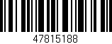 Código de barras (EAN, GTIN, SKU, ISBN): '47815188'