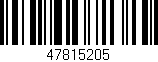 Código de barras (EAN, GTIN, SKU, ISBN): '47815205'