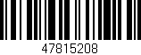 Código de barras (EAN, GTIN, SKU, ISBN): '47815208'