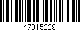 Código de barras (EAN, GTIN, SKU, ISBN): '47815229'