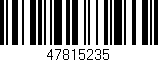 Código de barras (EAN, GTIN, SKU, ISBN): '47815235'