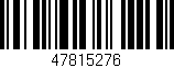 Código de barras (EAN, GTIN, SKU, ISBN): '47815276'