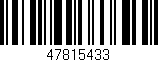 Código de barras (EAN, GTIN, SKU, ISBN): '47815433'