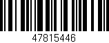 Código de barras (EAN, GTIN, SKU, ISBN): '47815446'
