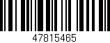 Código de barras (EAN, GTIN, SKU, ISBN): '47815465'