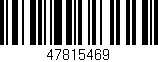 Código de barras (EAN, GTIN, SKU, ISBN): '47815469'