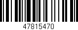 Código de barras (EAN, GTIN, SKU, ISBN): '47815470'