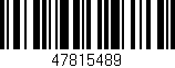 Código de barras (EAN, GTIN, SKU, ISBN): '47815489'