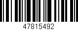 Código de barras (EAN, GTIN, SKU, ISBN): '47815492'