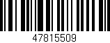 Código de barras (EAN, GTIN, SKU, ISBN): '47815509'
