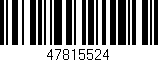 Código de barras (EAN, GTIN, SKU, ISBN): '47815524'