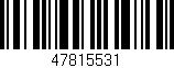 Código de barras (EAN, GTIN, SKU, ISBN): '47815531'