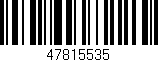 Código de barras (EAN, GTIN, SKU, ISBN): '47815535'