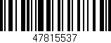Código de barras (EAN, GTIN, SKU, ISBN): '47815537'