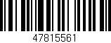 Código de barras (EAN, GTIN, SKU, ISBN): '47815561'