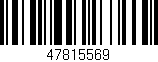 Código de barras (EAN, GTIN, SKU, ISBN): '47815569'