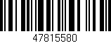 Código de barras (EAN, GTIN, SKU, ISBN): '47815580'