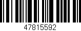 Código de barras (EAN, GTIN, SKU, ISBN): '47815592'