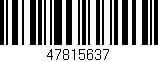 Código de barras (EAN, GTIN, SKU, ISBN): '47815637'