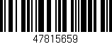 Código de barras (EAN, GTIN, SKU, ISBN): '47815659'