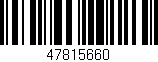 Código de barras (EAN, GTIN, SKU, ISBN): '47815660'
