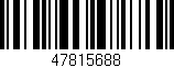 Código de barras (EAN, GTIN, SKU, ISBN): '47815688'