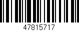 Código de barras (EAN, GTIN, SKU, ISBN): '47815717'