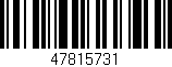 Código de barras (EAN, GTIN, SKU, ISBN): '47815731'