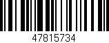 Código de barras (EAN, GTIN, SKU, ISBN): '47815734'