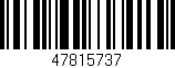 Código de barras (EAN, GTIN, SKU, ISBN): '47815737'