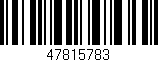 Código de barras (EAN, GTIN, SKU, ISBN): '47815783'