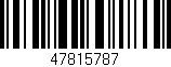 Código de barras (EAN, GTIN, SKU, ISBN): '47815787'