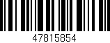 Código de barras (EAN, GTIN, SKU, ISBN): '47815854'