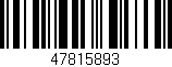 Código de barras (EAN, GTIN, SKU, ISBN): '47815893'