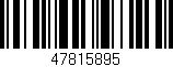 Código de barras (EAN, GTIN, SKU, ISBN): '47815895'